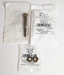 (2) Hillman 3/8-16 x 2 1/2" Sechskantschrauben & Muttern Klasse 8 gelb - Bild 1 von 1