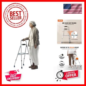 Folding Hemi Walker, One Arm Folding Walker for Seniors with 6-Level Adjustab... - Picture 1 of 12