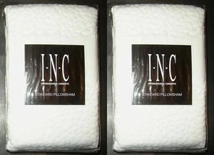 INC International Concepts Primrose Standard Kissenbezug-Set gesteppt weiß neu in Verpackung 140 $ - Bild 1 von 9