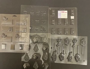 Vtg Candy Chocolate Molds Plastic Wilton Unbranded Christmas Lot 5 Craft Soaps - Picture 1 of 8