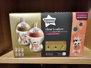 Tommee Tippee Closer to Nature Juego de 6 botellas decoradas 260 ml - Imagen 1 de 4