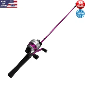 Fishing Rod & Reel Combo 6FT Spincast Fiberglass Moderate Fast Action Bite Alert - Picture 1 of 8
