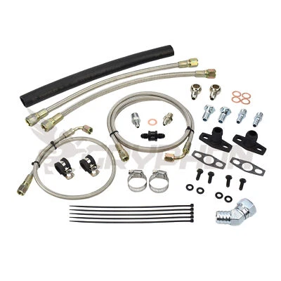 Turbo Oil Water Line Kit Mitsubishi Lancer 4G63T EVO 4 5 6 7 8 9 Stock TD05HR - Изображение 1 из 4