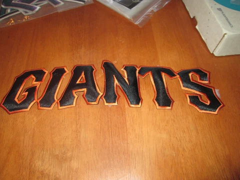 MLB SAN FRANCISCO GIANTS JERSEY IRON ON PATCH 3 INCHES TALL 12 INCHES LONG Cover