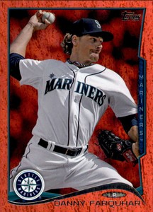 2014 Topps Red Foil #244 Danny Farquhar  Seattle Mariners