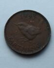 1943 British Farthing Coin. Quarter Penny. George Vi. (B114)