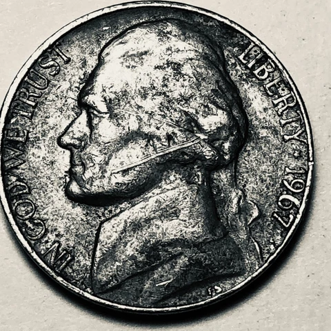 1967 p Jefferson nickel circulated folder filler FREE SHIPPING Cover