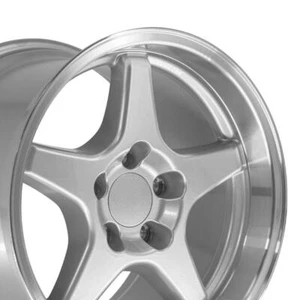 Silver 17x11 inch 5x120.65 Wheel Fits Rear Corvette Firebird Camaro ZR1 Style - Picture 1 of 5