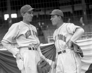 New York Giants Carl Hubbell and Mel Ott About 1940 Photo - Picture 1 of 1