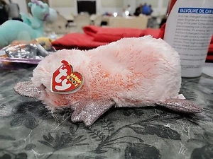 TY Beanie Boos 6" WILMA Rosa Ornico Peluche Peluche Giocattolo Scintillante - Foto 1 di 5