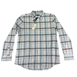 Club Room Mens Regular Fit Plaid Long Sleeve Button Down Shirt Multicolor L - Picture 1 of 4