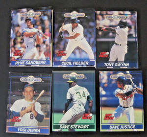 Lot o 6 1991 Collect A Book Baseball Berra Gwynn Justice Sanburg Fielder Stewart