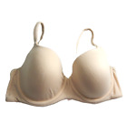 Body by Victoria's Secret Women's 34DD Bra Lined Demi Beige Ivory Underwire EUC