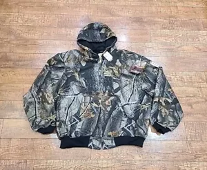 Giacca Carhartt vintage J144 CMO mimetica Realtree legno duro tela con cappuccio 2XL nuova con etichette - Foto 1 di 10