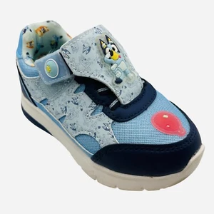 Toddler Boys' Bluey Light Up Sneakers Hook & Loop Strap Cartoon Athletic Size 9 - Picture 1 of 6