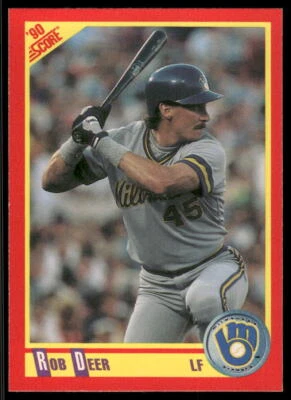 1990 Score #390 Rob Deer - Image 1 of 2