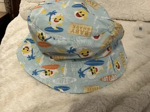 Baby Shark Reversible Toddler Bucket Hat Pink Fong One  Size Blue Sun Beach - Picture 1 of 6