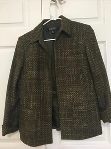 Kasper Olive Color Blazer Suit Jacket- Work Career - Size 8p Open Style - Picture 1 of 8