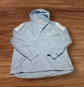 Chaqueta cortavientos Adidas Originales rara brillo azul claro y blanco XL - Imagen 1 de 16