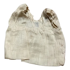 Vintage Small Handmade Doll Dress Bisque Porcelain Mignonette Kestner Cream - Picture 1 of 4