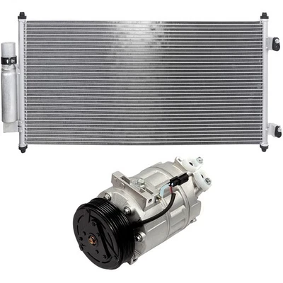 Aluminum AC Condenser + AC Compressor Cooling Kit For 2007-2012 Nissan Sentra - Image 1 of 4