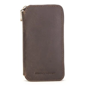 Genuine Leather Watch Box Zipper Storage Case Retro Wristwatch Organizer Pouch N - Imagen 1 de 7