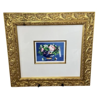 Arte - Litografía de 7 colores firmada por Alain Ragaru 192/295 enmarcada en oro obra de arte mate  Foto 1 de 4