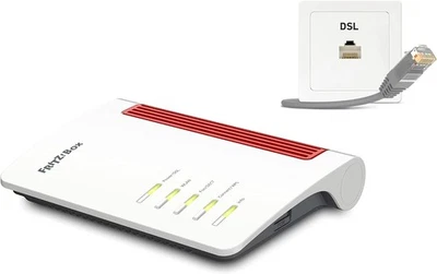 AVM FRITZ!Box 7510 (Wi-Fi 6 Router (WLAN AX), bis zu 600 MBit/s (2,4 GHz), VDSL - Bild 1 von 3