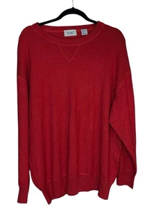 Forte Herren Pullover Pulli rot XL Seide und Kaschmir V-Ausschnitt Urlaub Preppy - Bild 1 von 8
