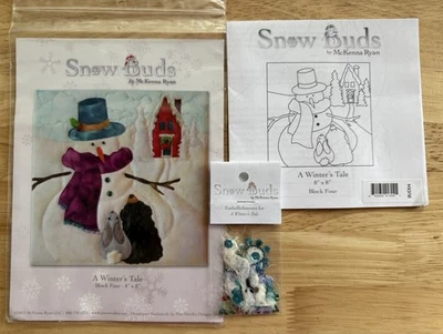 Snow Buds McKenna Ryan Block 4 Pattern A Winter’s Tale w Embellishment Pack - Image 1 of 4