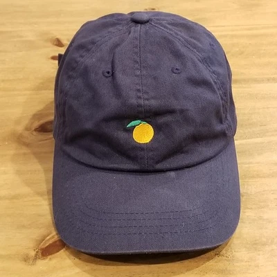 Naranja Fruta Sombrero Gorra Correa Trasera Azul Informal Algodón Papá Ajustable Granja Agricultura Foto 1 de 4