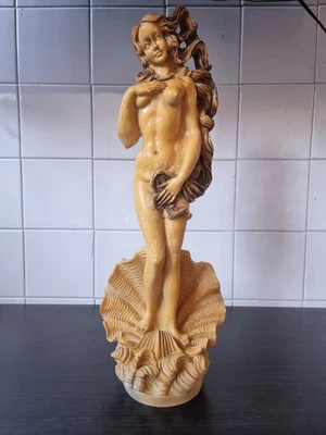 Statua 48cm Venere di Botticelli - Nudo di Donna Vintage in Resina Da Collezione - Immagine 1 di 4