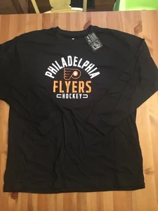 NWT men 2XLT (tall) fanatics NHL Philadelphia flyers hockey long sleeve arch tee - Picture 1 of 2