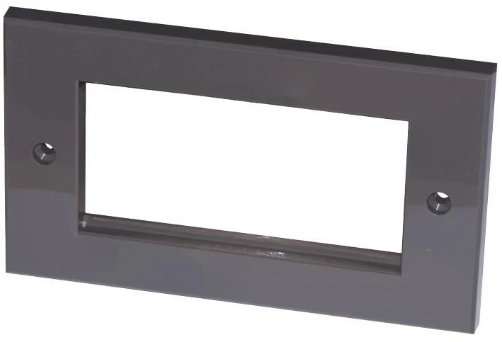CONNECTIX CABLING SYSTEMS - Plat Muka Double Gang 4 Modul DDA Euro, Kelabu - Image 1 of 1
