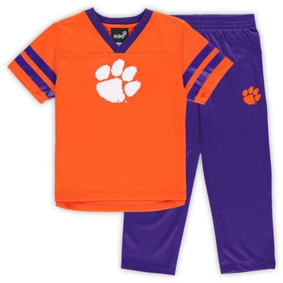 Toddler Orange/Purple Clemson Tigers Red Zone Jersey & Pants Set - Image 1 of 3