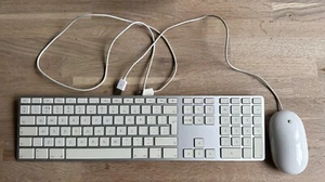 Apple QWERTZ Tastatur & Maus A1243 & A1152 UK kabelgebunden für iMac Mac Pro & Mac Mini - Bild 1 von 7