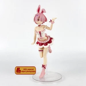 Anime Re Ram pink bunny rabbit girl cute PVC action Figure Toy Doll Gift - Afbeelding 1 van 5