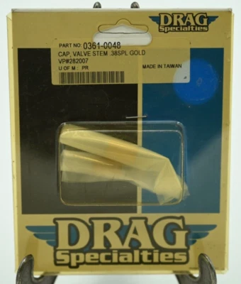 Tapas de vástago de válvula especiales Drag Specialties .38 dorado 0361-0048 NUEVO 282007 Foto 1 de 2