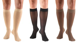 Truform Women's Sheer Compression Stockings Knee High 20-30 mmHg 1x Pair