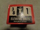 New Box Of 50 Republic Steel Elevator Bolts And Nuts 3/8 1 1/2  # 1 Head