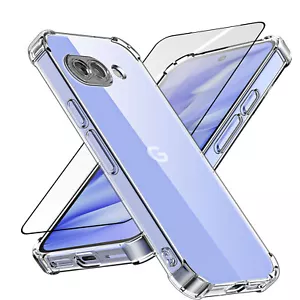 For Google Pixel 9a Case Clear Shockproof Bumper Slim Cover, Screen Protector - Picture 1 of 13