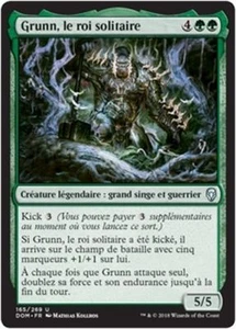 MTG Magic DOM - (x2) Grunn, the Lonely King/Grunn, le roi solitaire, French/VF - Picture 1 of 1