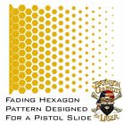 Pistol Stencil  -  Fading Hex  -  High Heat Vinyl Stencil  -  Cerakote Stencil