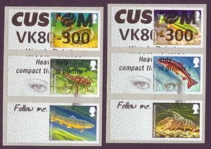 Post & Go British Freshwater Rivers full set of 6 on pair of test strips. MNH. - Picture 1 of 1