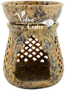 Stone Oil Burner Diffuser Aroma Wax Tart Warmer Hand Carved Art Home Decor Gift