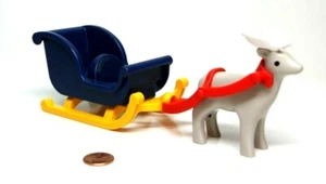 Playmobil 1-2-3 123 1 2 3 Christmas Santa Sleigh Reindeer 9009 - Picture 1 of 1
