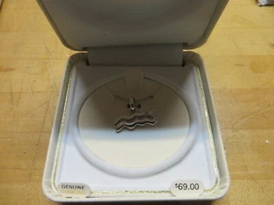 Zodiaco para mujer Krementz plata esterlina/diamante. Collar - Imagen 1 de 3