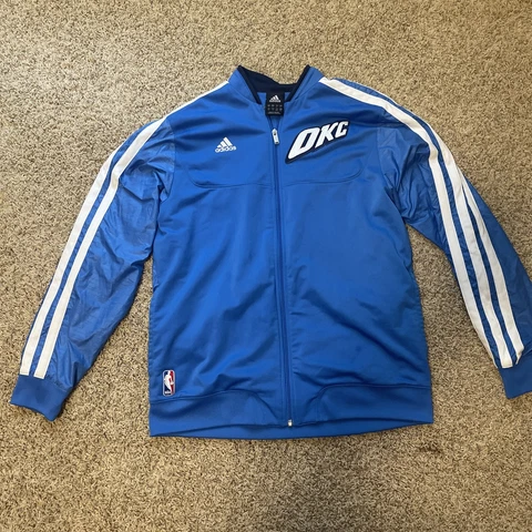 Large ADIDAS NBA Oklahoma City Thunder Warmup Track Jacket Cover