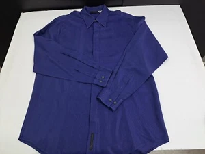 VTG Versace Classic V2 Mens Size 16.5/ 42 Blue Long Sleeve Butyon Down #4656 - Picture 1 of 11