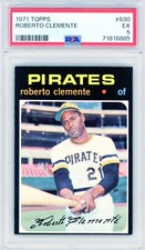 1971 Topps ROBERTO CLEMENTE #630 PSA 5 EX HOF Pirates - Color Match!
